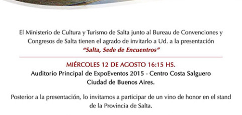 Expo Eventos imperdible!! por Soledad Urtubey (Presidenta del Salta CVB, Argentina)